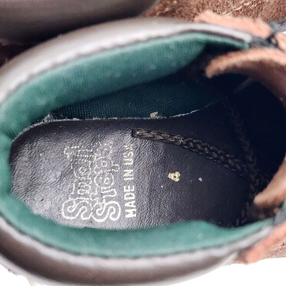 Vintage Small Steps Infant Toddler Boots Shoes Boy‎ Sz 4 Brown  Made In USA - Picture 7 of 8